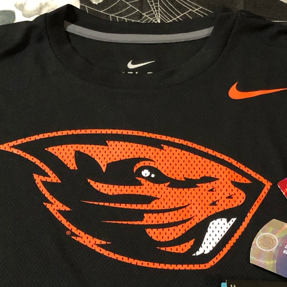NIKE DRI-FIT OSU OREGON STATE BEAVERS L/S SHIRT L - Picture 5 of 8